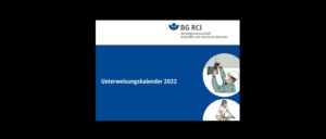 Unterweisungskalender 2022 I Arbeitsschutz I Arbeitssicherheit I Regensburg